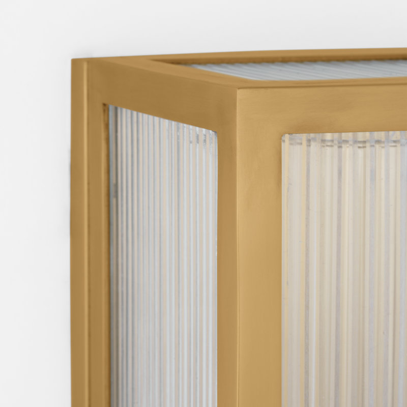 York Outdoor Sconce, 16.25" H x 5" W x 5" D, Soft Brass