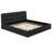 King Size Upholstered Platform Bed, Black