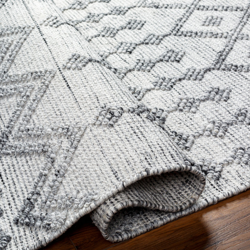 Geometric Area Rug, Rectangle 5' x 7'6", Gray