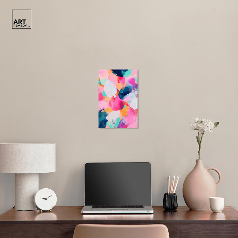 Peony Burst Vision Multicolor Abstract Canvas Art, 10" x 15"