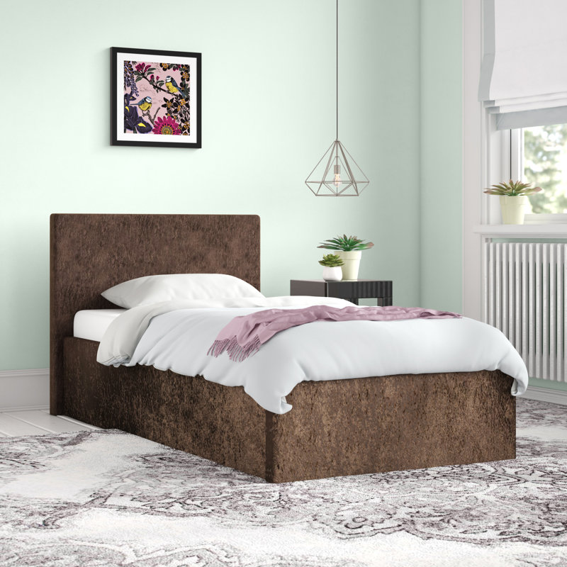 Dodson Upholstered Ottoman Storage Bed, Silver, Double (4'6)
