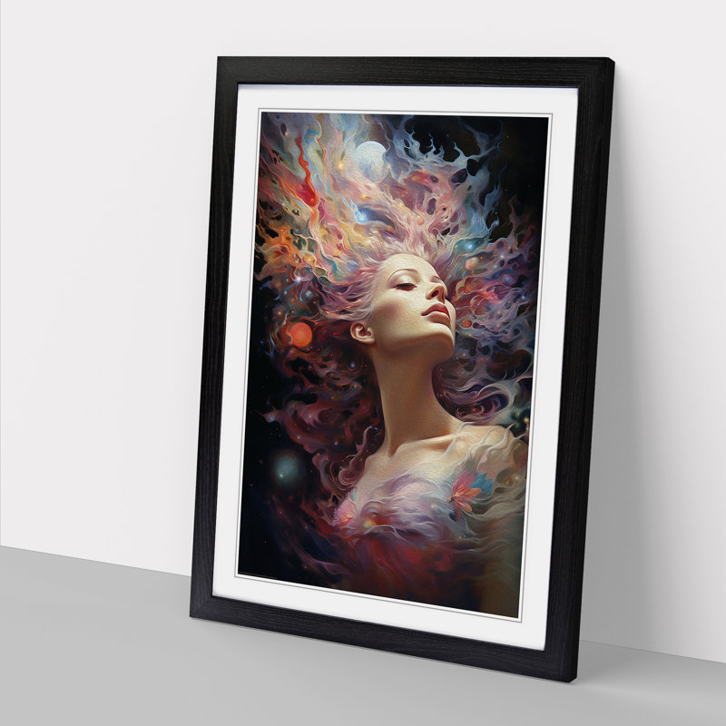 Universe Realism - Single Picture Frame Print on Wood, Black Framed, 34cm H x 25cm W