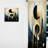 Duhon Vanilla Vectors Abstract Shapes - Modern Velvet Curtain - Room Darkening - 1 Panel-1103917632