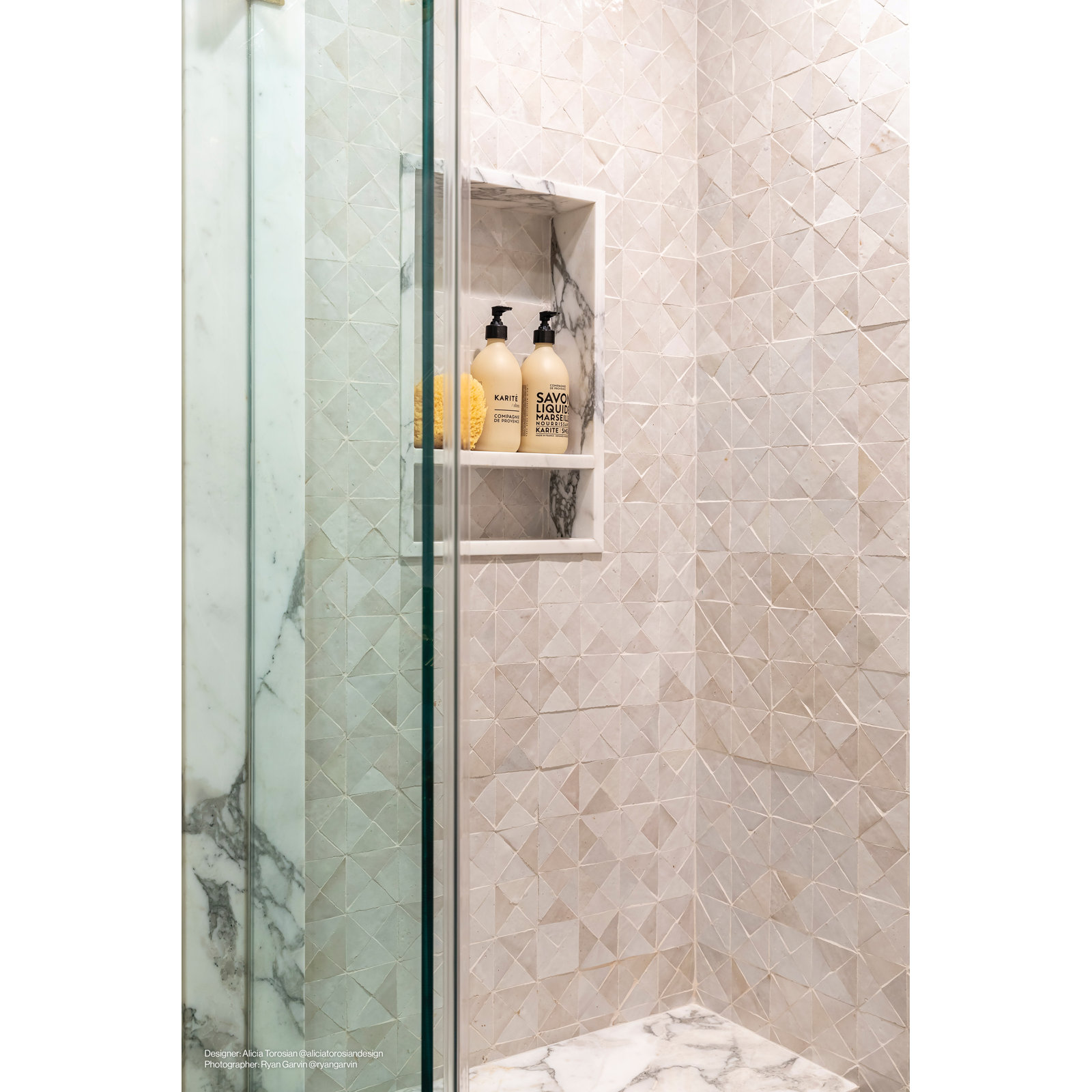 Zagora Zellige Mosaic Tile, Blanc