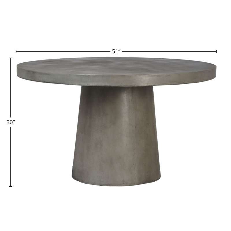 Alistar 51'' Concrete Outdoor Dining Table