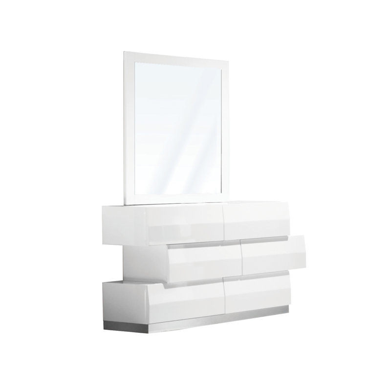 Mcgowen 52" W 6 - Drawer Dresser with Mirror Set 