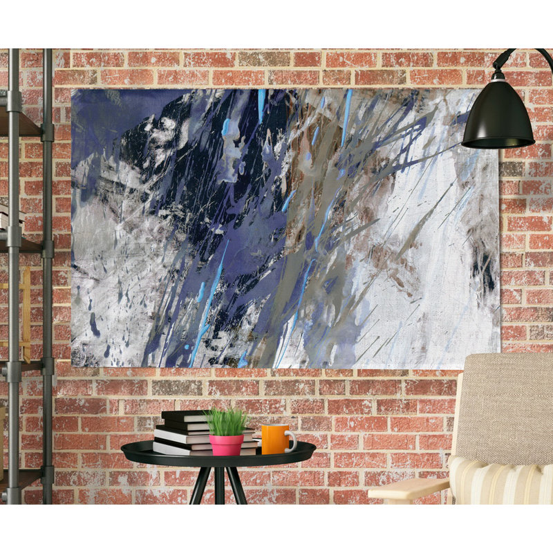 « blue noise i », reproduction d’impression, H 24 po x l 36 po x P 1,5 po, Toile tendue