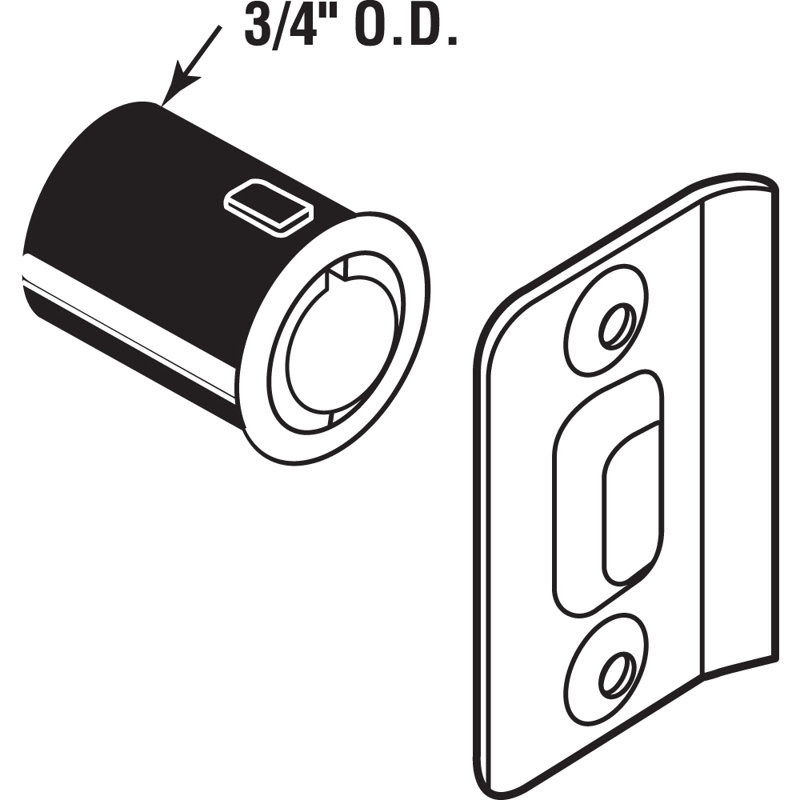 Drive-In Ball Catch w/Strike, 3/4 in. x 1-3/16 in., Diecast Construction
