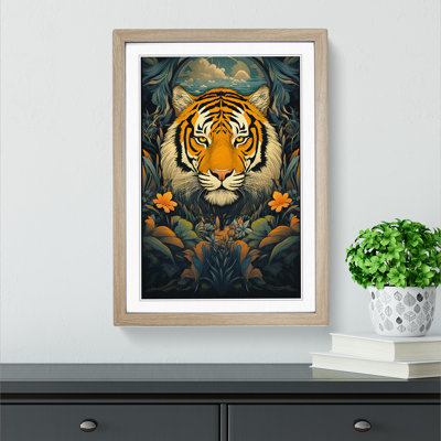 Tiger - Single Picture Frame Print on Wood