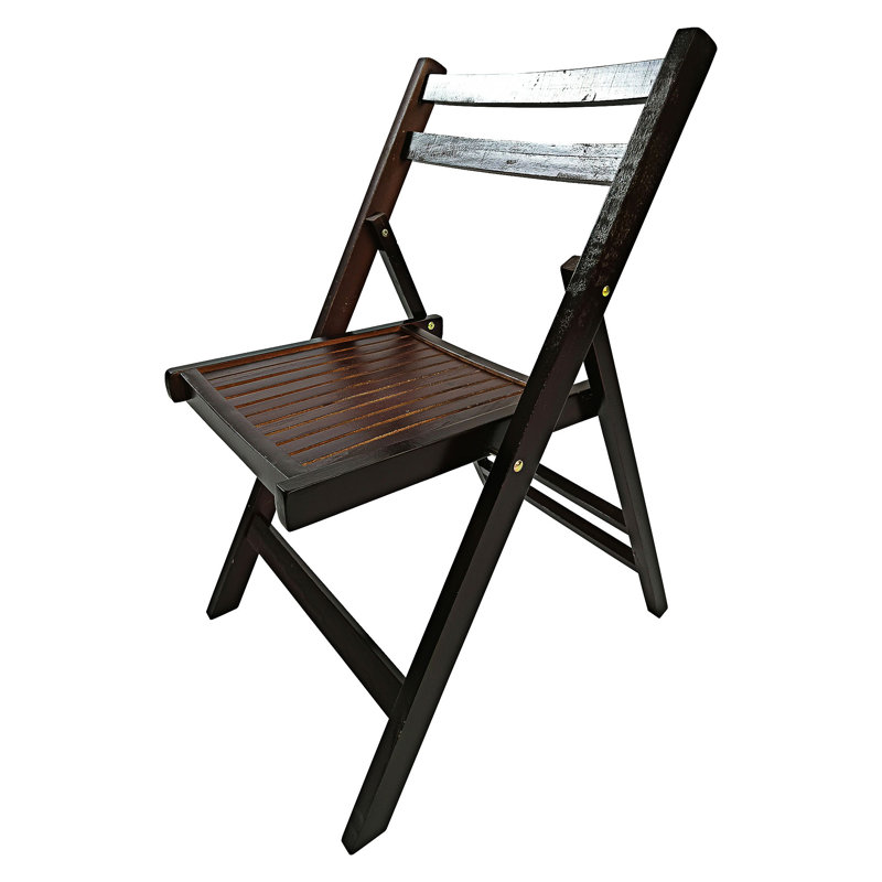 Ensemble de 4 chaises pliantes en bois, Espresso
