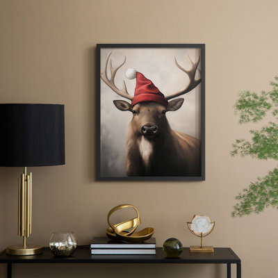 Art des Fêtes de Noël - Série 2 - CECXVI, reproduction encadrée - bois massif