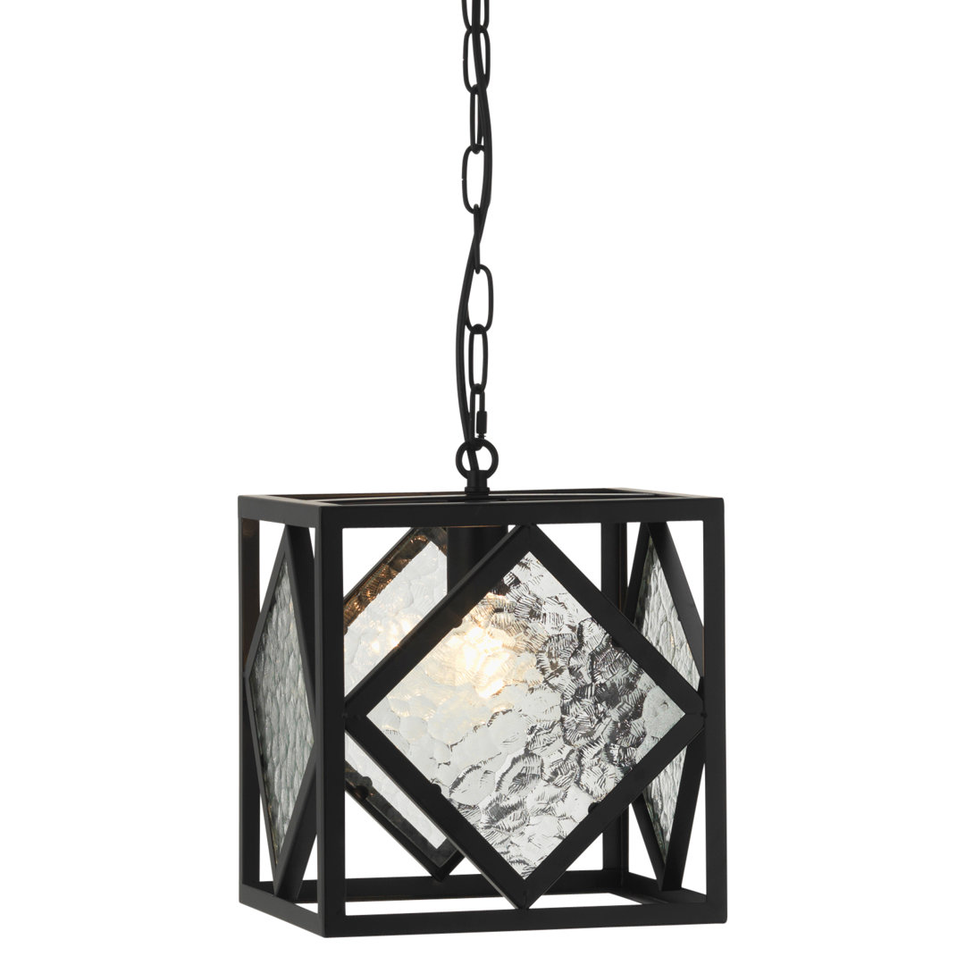 Hickey 1 - Light Black Square/Rectangle Pendant