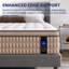Matelas hybride 14 po avec mousse viscoélastique imprégnée de gel et ressorts ensachés, mobilier de lit moderne et confortable