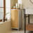 Living Room Side Cabinet With Bamboo Slats Door - Natural/White