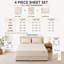 Ensemble de draps 100% coton 400 fils 400 fils-106892052-106892057