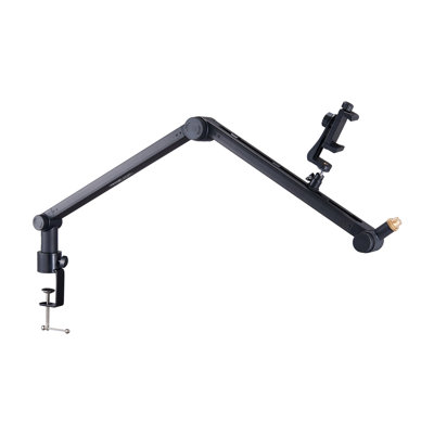 Support pour bras de microphone avec support de bureau, support pour micro rotatif à 360 ° réglable avec port adaptateur de 3/8 po à 5/8 po, pour enregistrer Blue Yéti