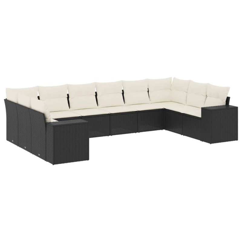 Grand canapé modulaire en rotin PE Vidaxl