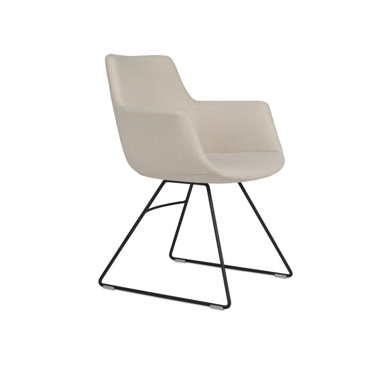 Fauteuil Bottega, Noir, Blanc cassé