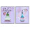 Ensemble de 2 giclées encadrées par Parfum sur parfum mauve, design par Susan Lugar