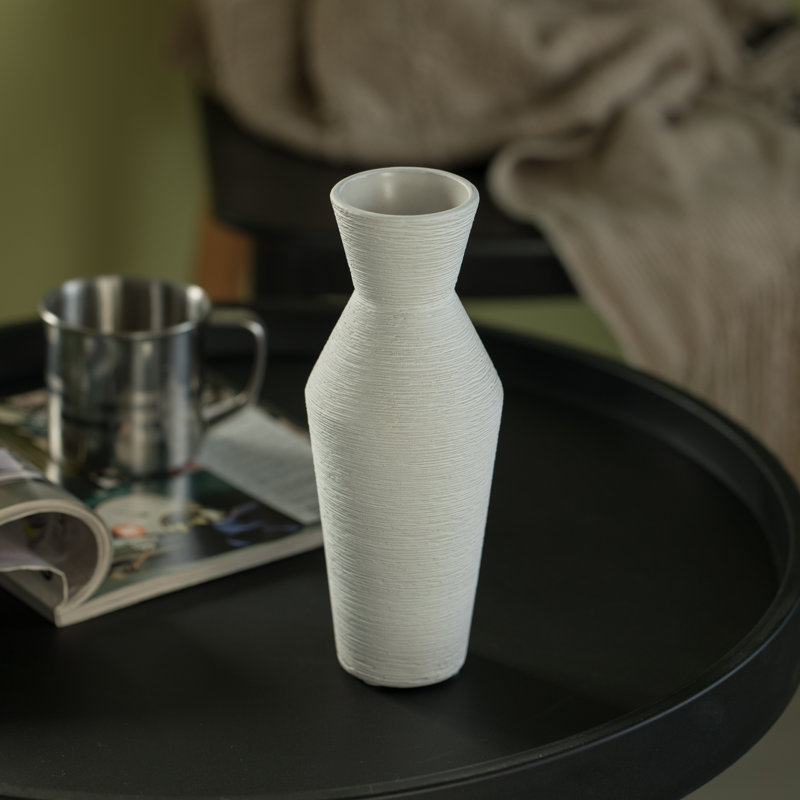 Vase de table 10 "H, Blanc, H 8 po x l 3 po x P 3 po