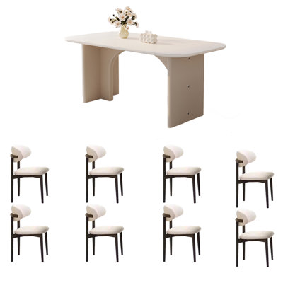 Combinaison table et chaises de style crème