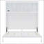 Grand lit escamotable mural avec tablettes supérieures et USB, peu encombrant et confortable