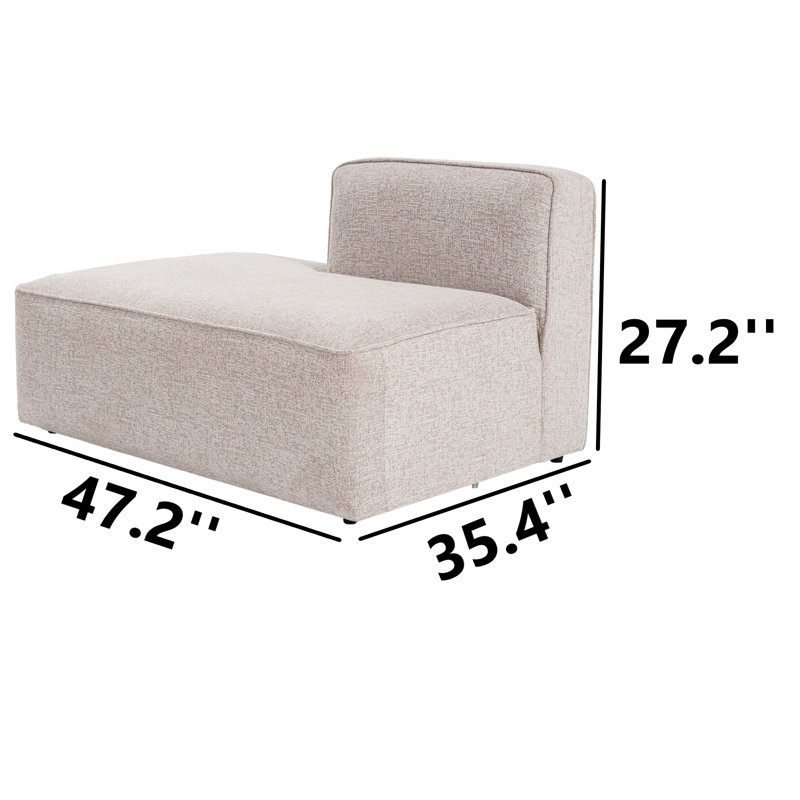 Nayyirah Fabric 47.24'' Reception Loveseat