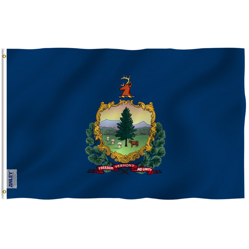 Drapeau de maison en polyester 36 x 60 po Vermont State