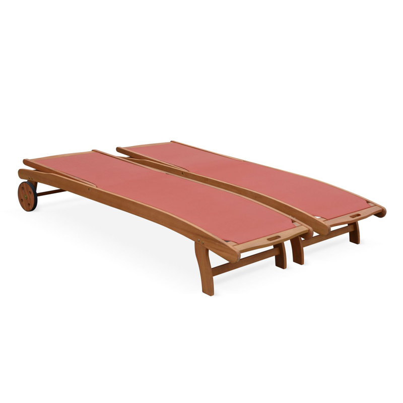 Alekos 196cm Long Reclining Double Chaise, Pink