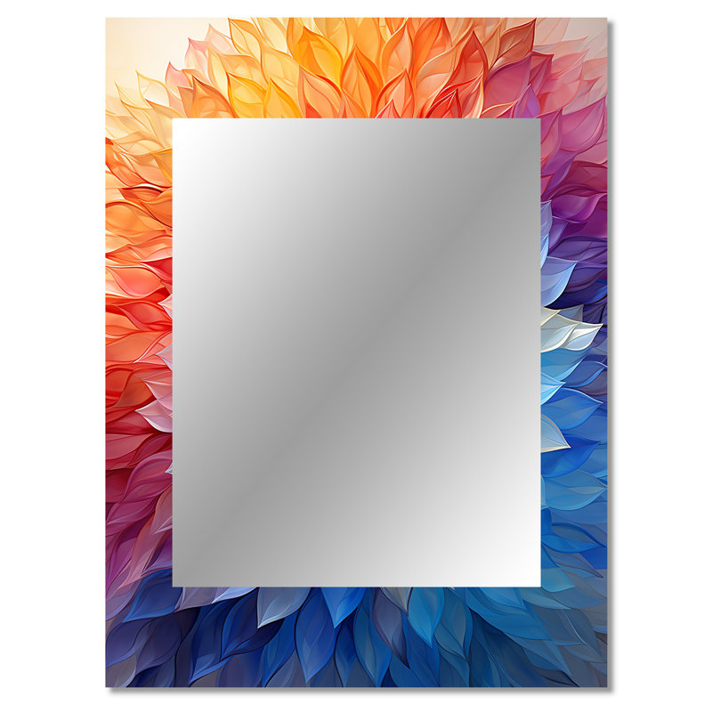 Multicolore Op Art Ethereal Kaléidoscope - grand miroir mural Op Art, 40 po x 30 po