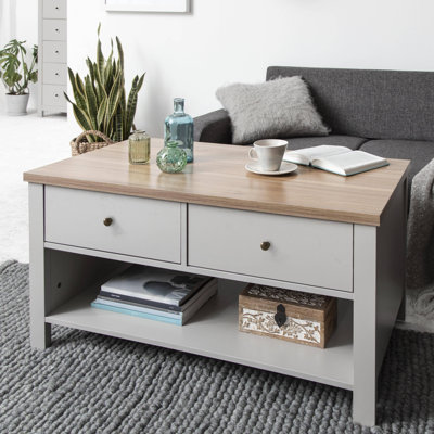 Maryhannah Four Leg Coffee Table with Storage