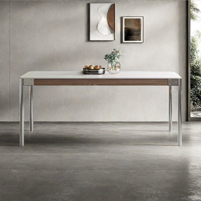 Stainless steel modern sintered stone dining table