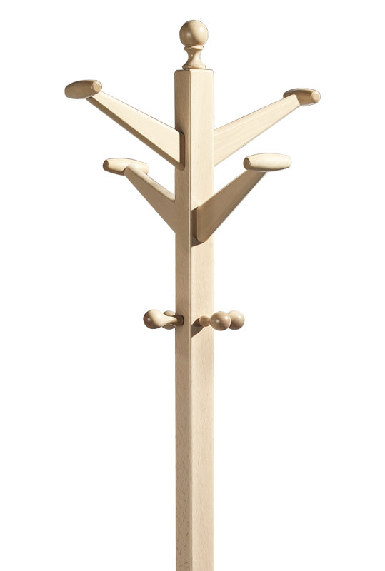 Freestanding 8 - Hook Coat Rack, Natural