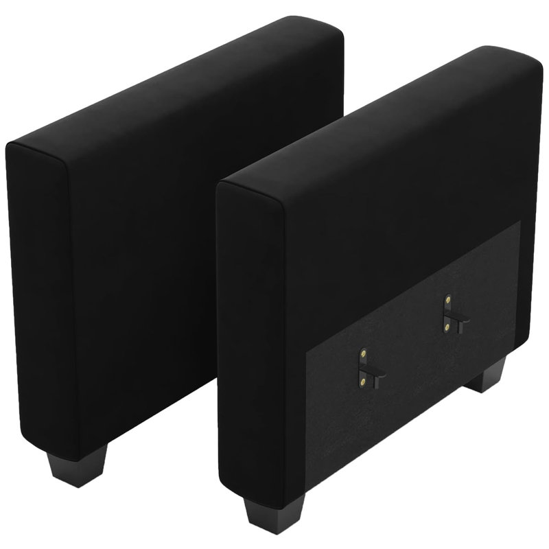 Accoudoirs de canapé modulaire Soneson Ivery, Velours noir