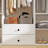 White Modular Walk in Closet Organizer System with 3 rods,7 shelves and 2 drawers