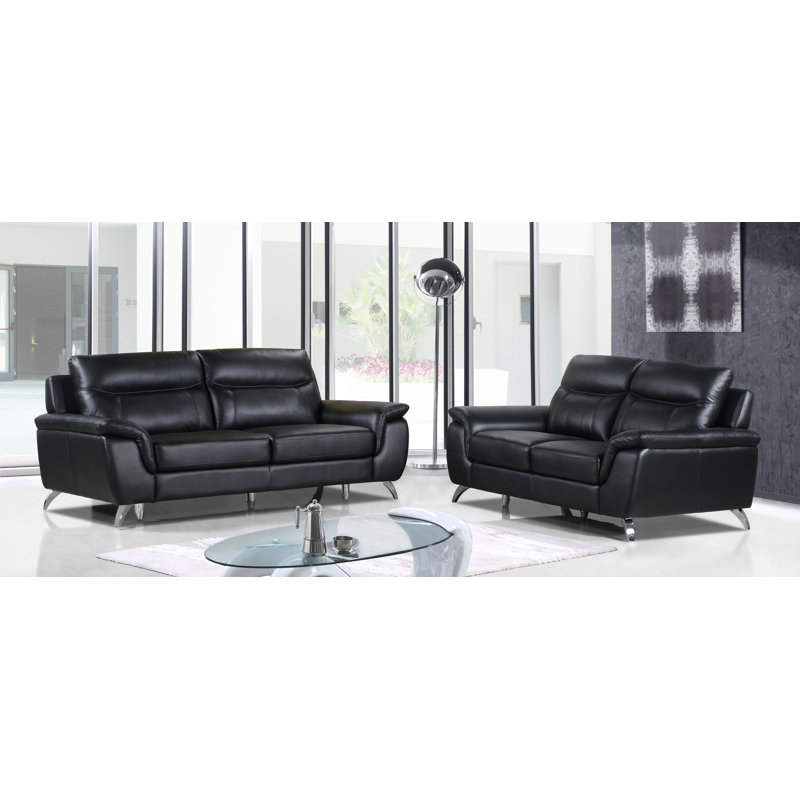 Ensemble de salon configurable en cuir Lorrain
