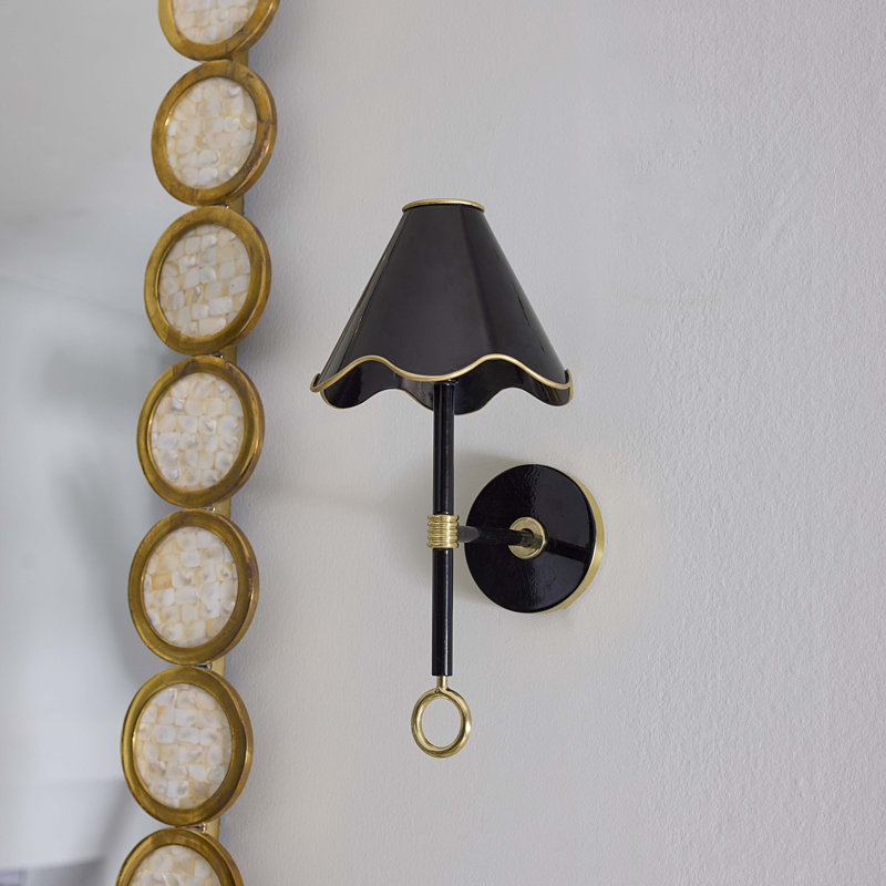 Ripple Rechargeable LED Sconce, Black, Matte Black