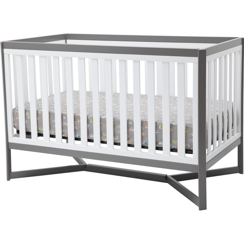 Tribeca White and Gray Convertible Toddler Daybed Crib