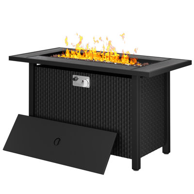 Table de foyer d'extérieur au propane 45 po 45 000 BTU avec couvercle