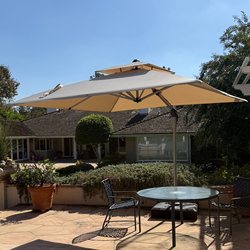 274cm X 335cm Rectangular Cantilever Parasol, Beige