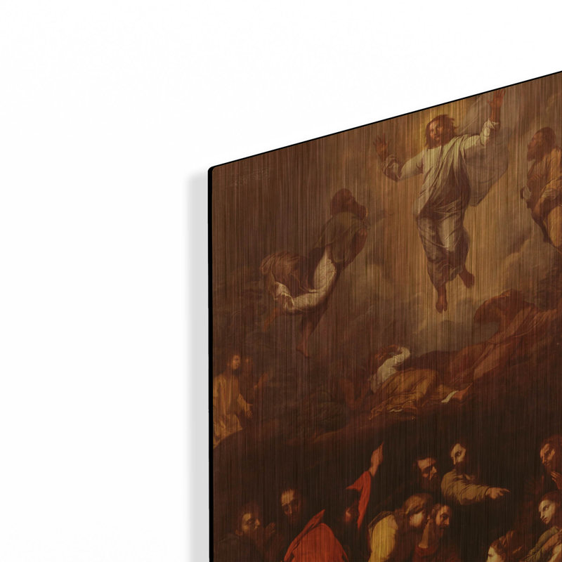 « La Transfiguration » de Raphaël, tableau mural en métal doré, 40,6 x 61 cm, 16 po x 24 po