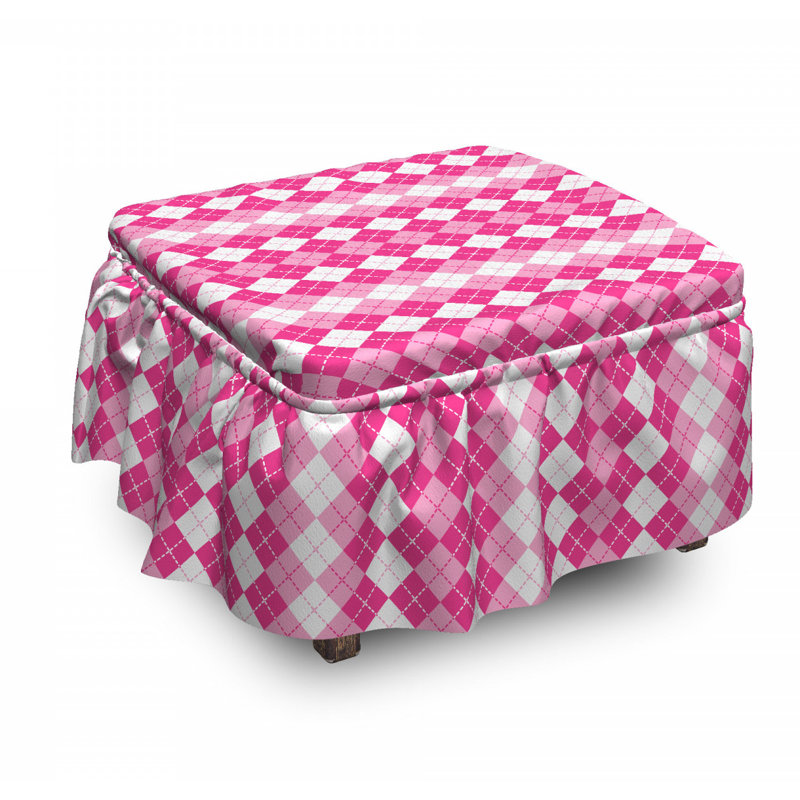 Housse pour repose-pieds traditionnel argyle