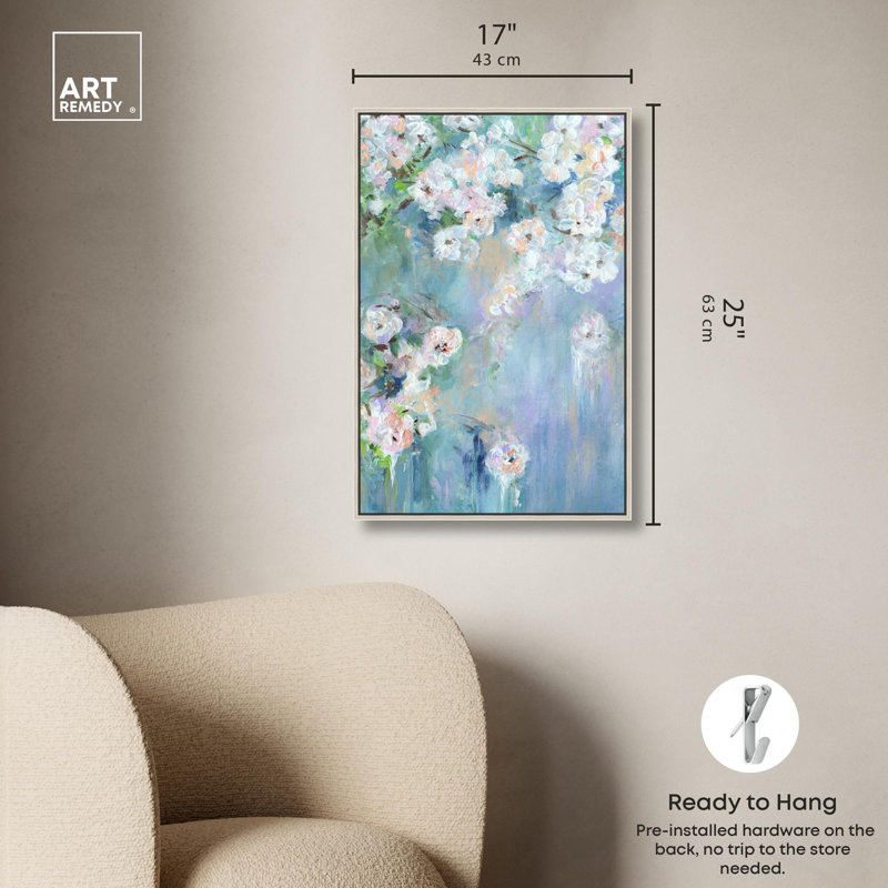 «Brighten My Day I», reproduction d'art sur toile par Art Remedy, H 25 po x l 17 po, Cadre argenté