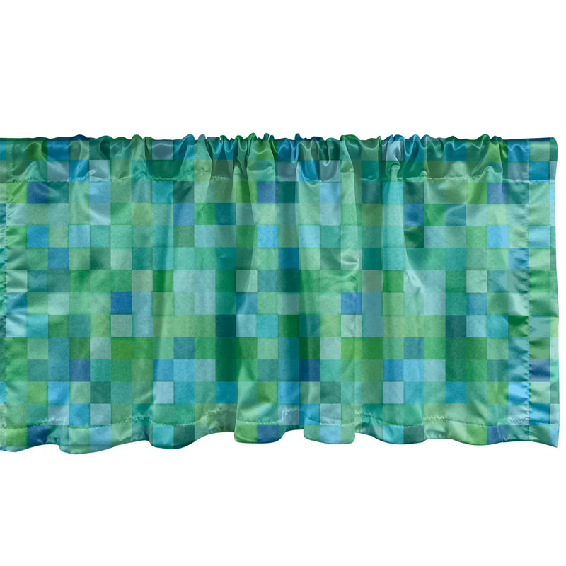 Cantonnière Ambesonne bleu sarcelle, L 42 po x L 18 po