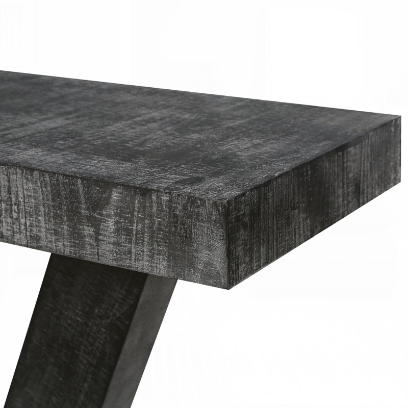 Banc d'entrée rétro en bois vieilli avec rangement rustique à 2 niveaux pour les couloirs et les salons, Noir antique