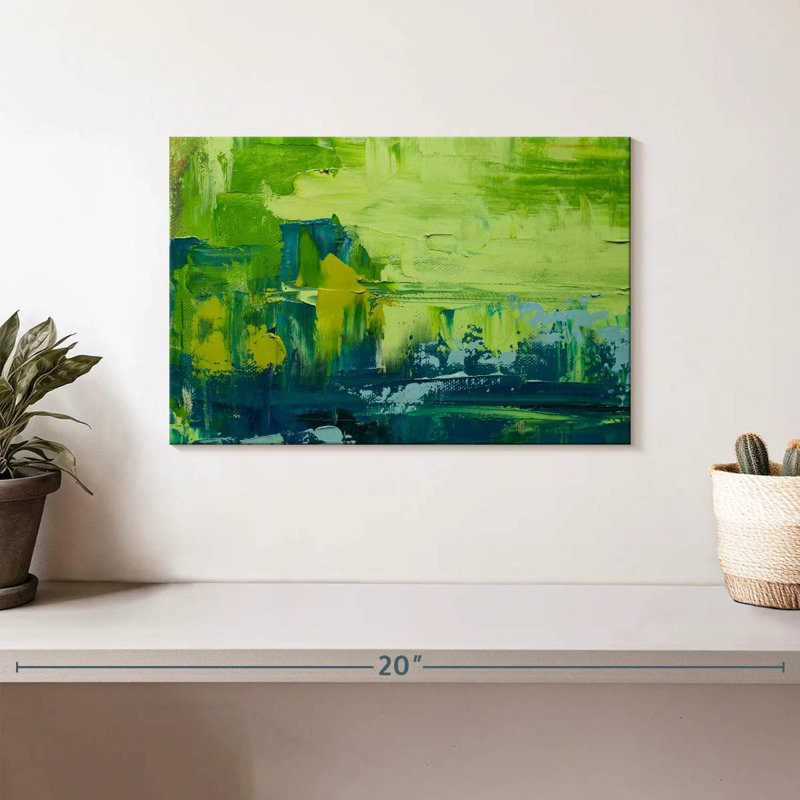 Avery Large Green Abstract, 8" H x 12" W