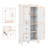 Storage Cabinet With Doors, Tall Storage Cabinet With Adjustable Shelves, 3 Drawers And 3 Enclosed Compartment