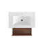 Ensemble de meuble-lavabo mural 30 po avec lavabo en céramique et portes à fermeture en douceur, brun rougeâtre