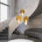 Integrated LED Brushed Brass Pendant Light 3 light Eclipse Chandelier
