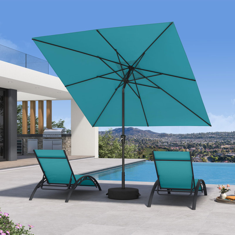 Parasol de terrasse carré 8 'x 8', Bleu